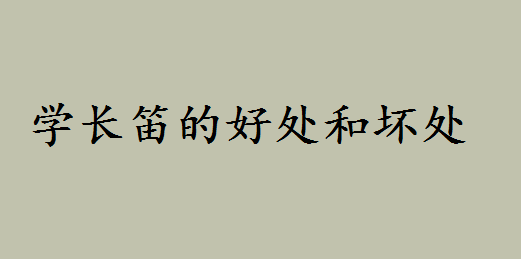 学长笛的好处和坏处都有哪些?什么样的人不适合学长笛呢