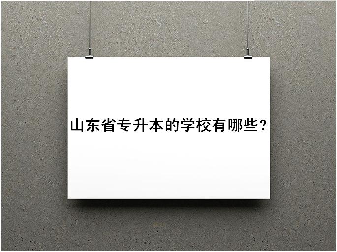 山东省专升本的学校有哪些可以选择?山东专升本率最高学校是哪所