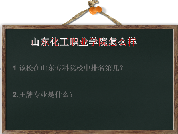 山东化工职业学院怎么样在山东排名第几?王牌专业是什么?