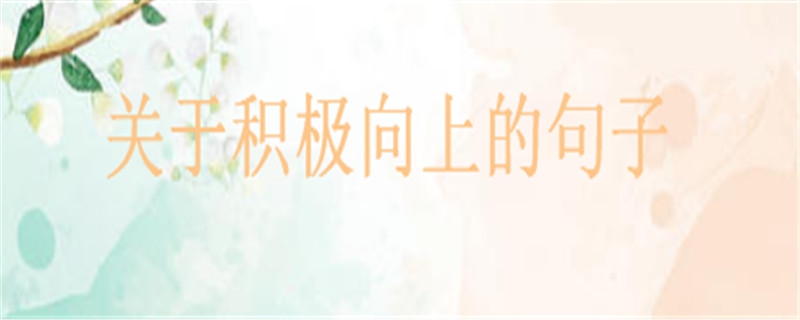关于积极向上的句子大盘点你常说吗?简短励志的正能量语录