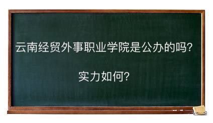 云南经贸外事职业学院是公办的吗怎么样?具体位置在哪学费多少钱