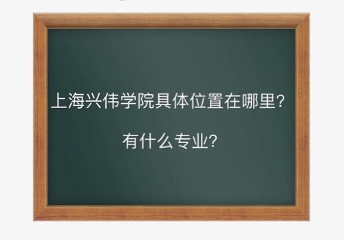 上海兴伟学院具体位置在哪里有什么专业?学费多少宿舍条件好吗?