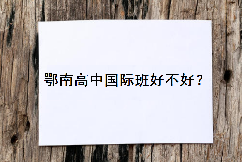 鄂南高中国际班好不好学费多少钱?与普通班区别在哪?招生条件呢