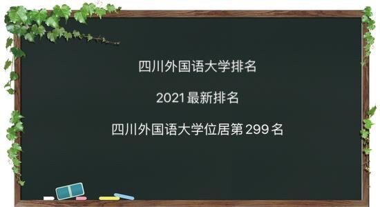 四川外国语大学排名2023最新排名:四川外国语大学位居第299名