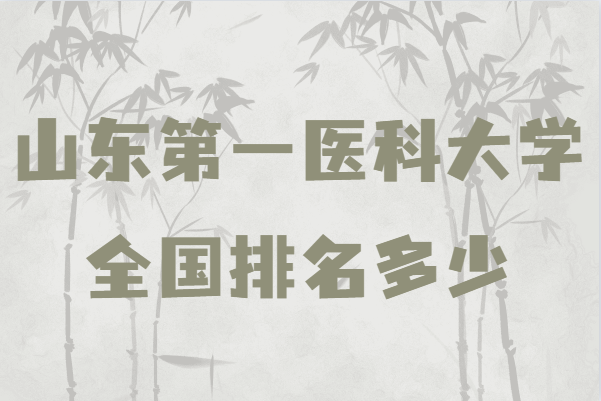 山东第一医科大学好吗全国排名多少,山东第一医科大学录取分数线