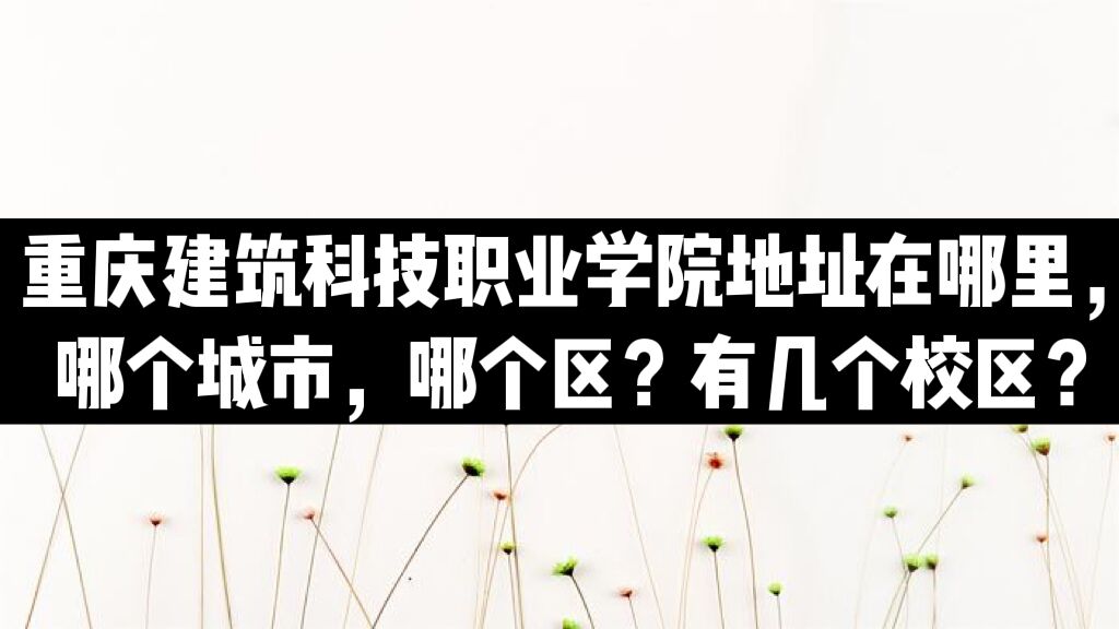 1662521717216708.jpg 重庆建筑科技职业学院地址在哪里,哪个城市,哪个区?有几个校区