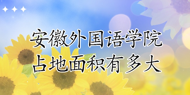 安徽外国语学院占地面积有多大？有多少亩