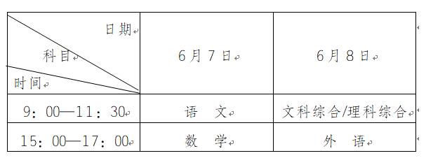 1681184269737129.jpg 2023年安徽高考考试时间安排表:各科目具体时间安排